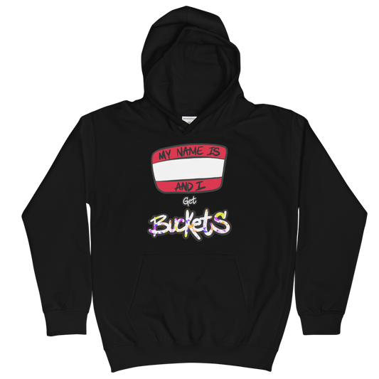 Get Buckets (light paint splatter) - Kids Hoodie