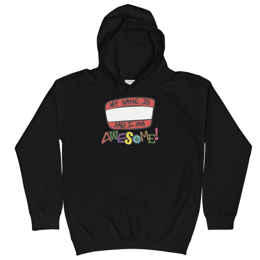 “I am Awesome!” Sticker Logo - Kids Hoodie