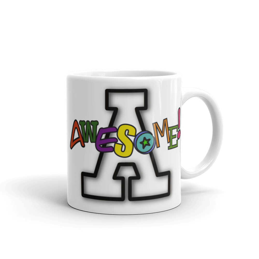 Capital Awesome - White glossy mug