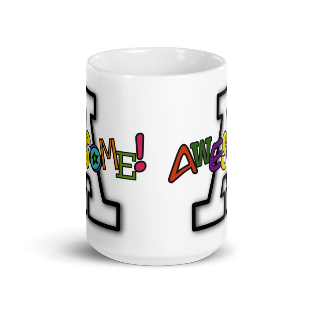 Capital Awesome - White glossy mug