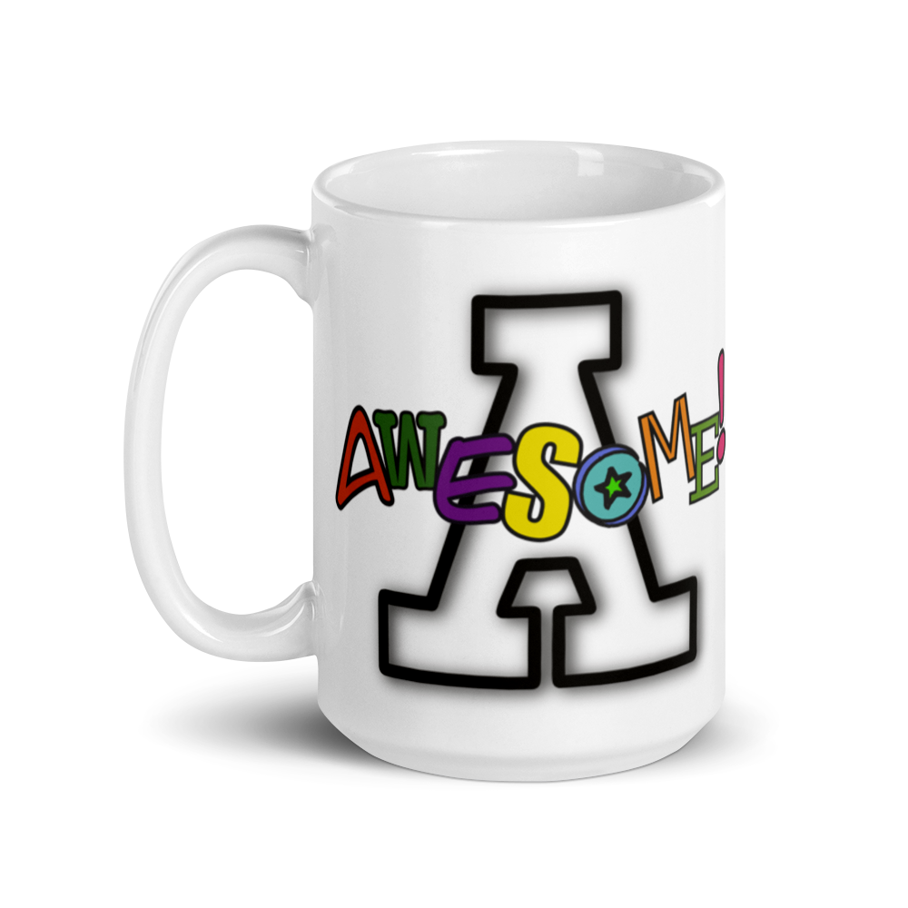 Capital Awesome - White glossy mug