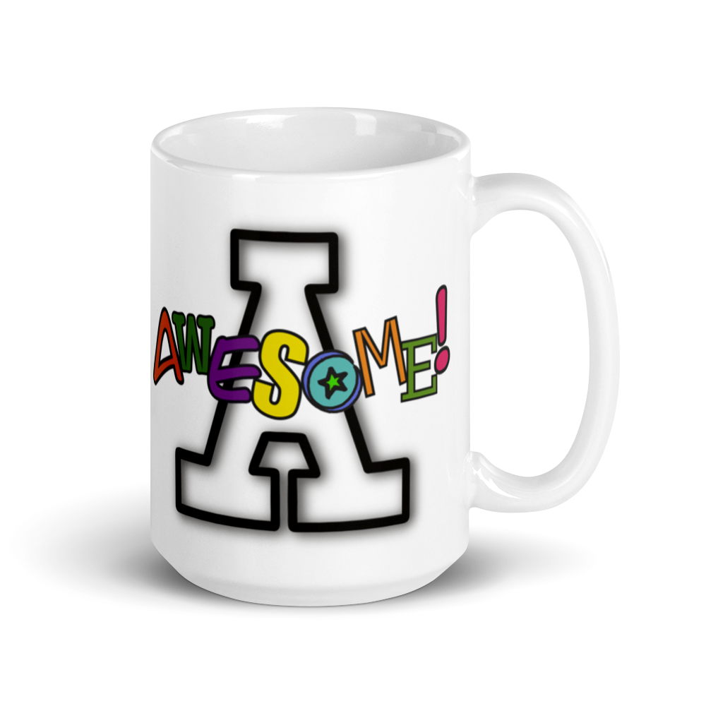 Capital Awesome - White glossy mug