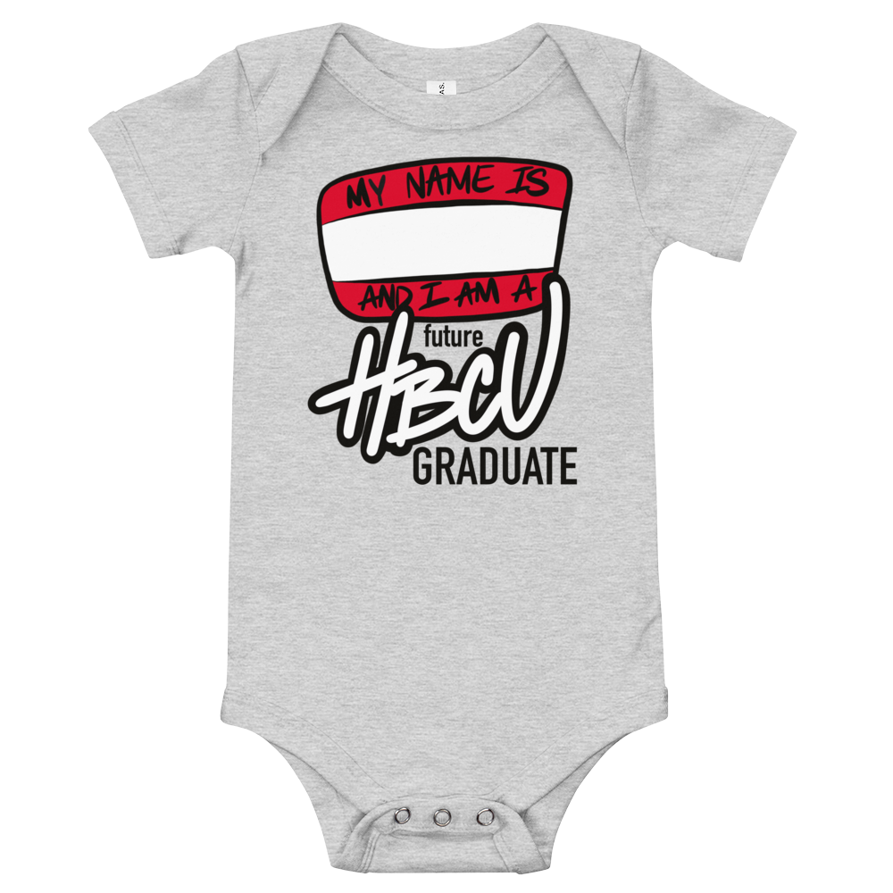 Future HBCU Grad (black lettering) - Baby short sleeve one piece