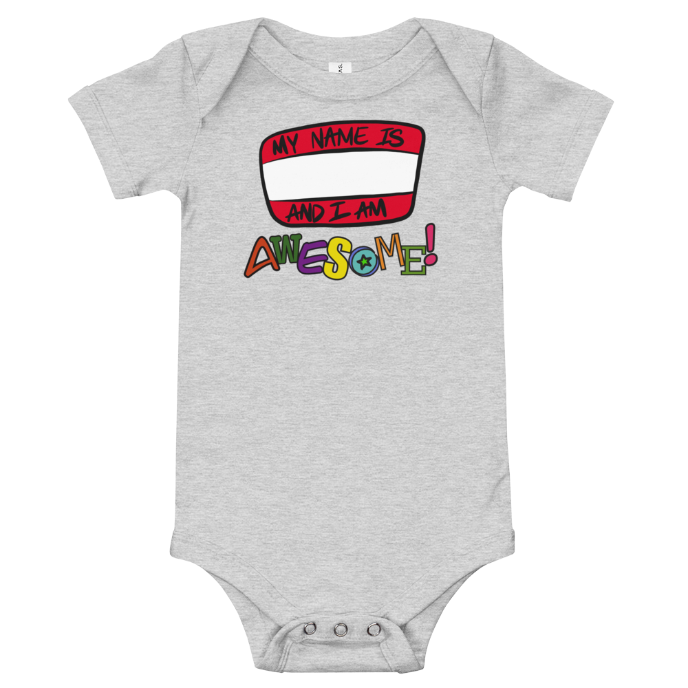 “I am Awesome!” - Baby short sleeve one piece