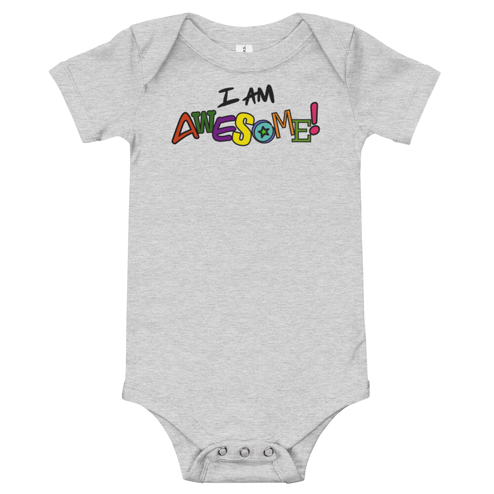 “I am Awesome!” - Baby short sleeve one piece