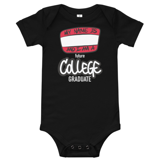 Future College Grad (white lettering) - Baby short sleeve one piece