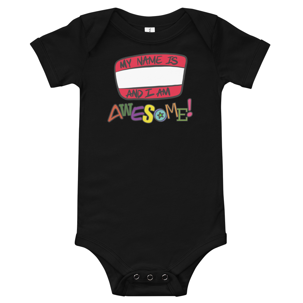 “I am Awesome!” - Baby short sleeve one piece