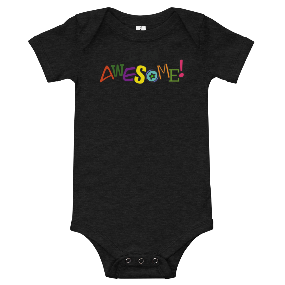 “I am Awesome!” - Baby short sleeve one piece