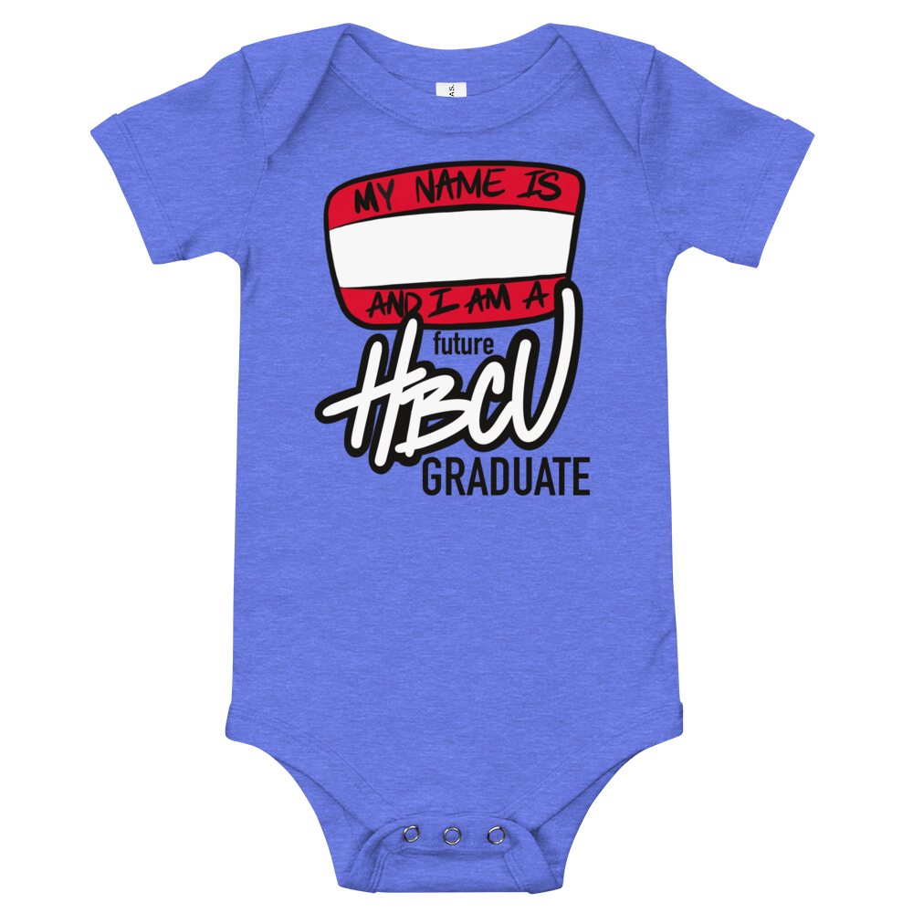 Future HBCU Grad (black lettering) - Baby short sleeve one piece