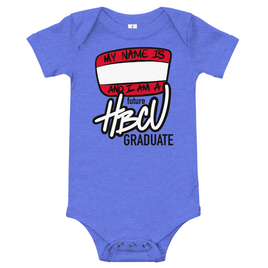 Future HBCU Grad (black lettering) - Baby short sleeve one piece