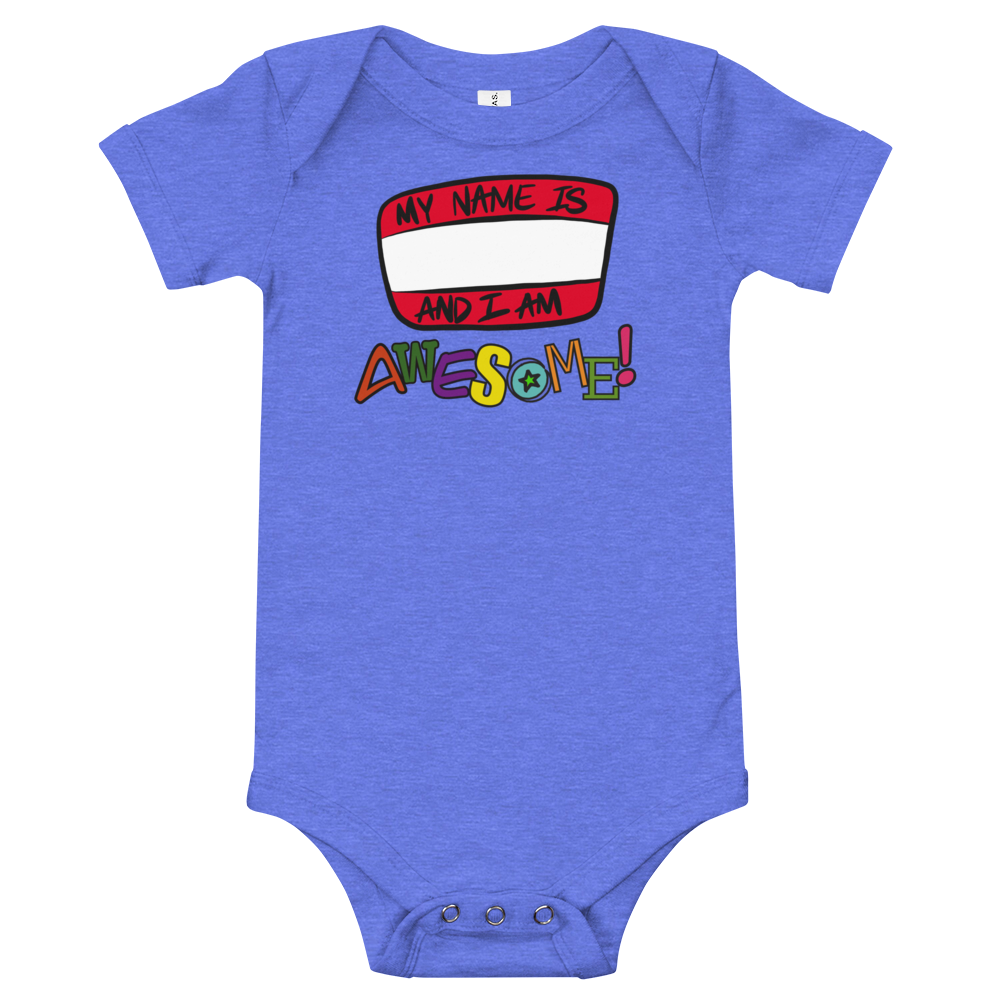 “I am Awesome!” - Baby short sleeve one piece