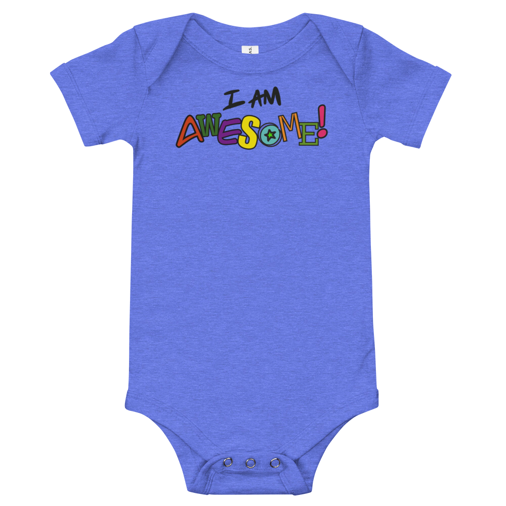 “I am Awesome!” - Baby short sleeve one piece