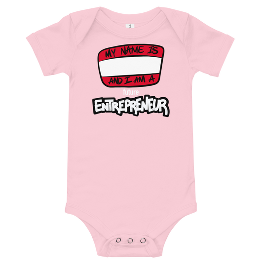 Future Entrepreneur (white lettering) - Baby short sleeve one piece