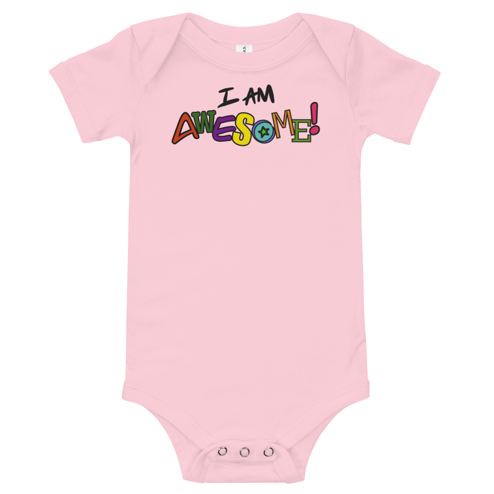 “I am Awesome!” - Baby short sleeve one piece