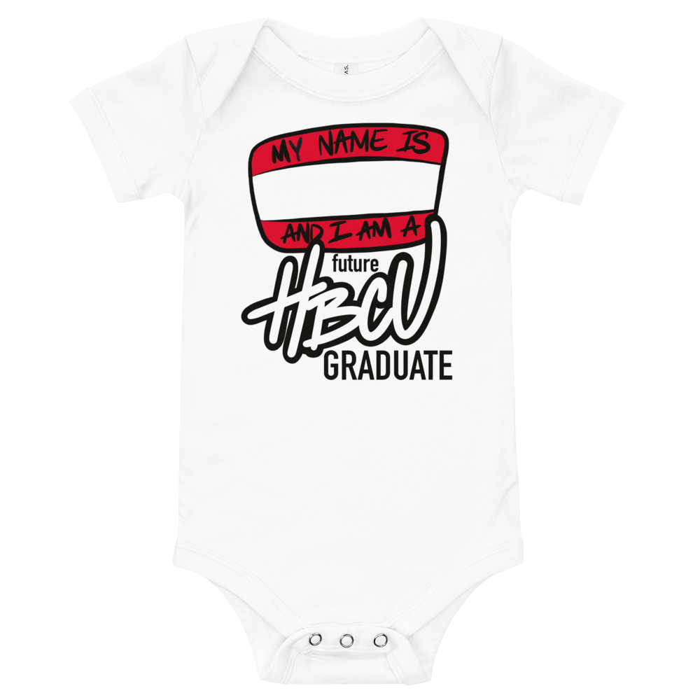 Future HBCU Grad (black lettering) - Baby short sleeve one piece