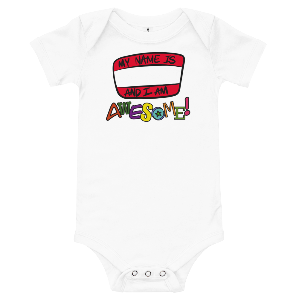 “I am Awesome!” - Baby short sleeve one piece