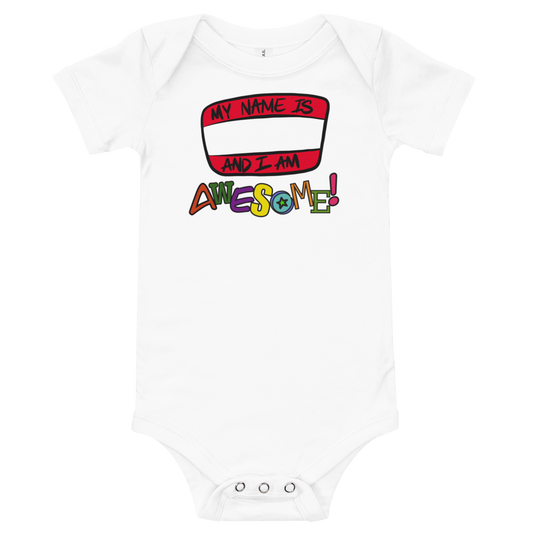 “I am Awesome!” - Baby short sleeve one piece