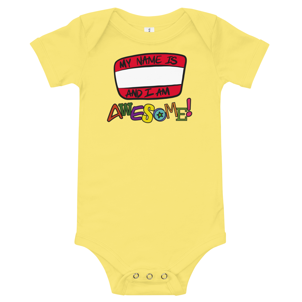 “I am Awesome!” - Baby short sleeve one piece