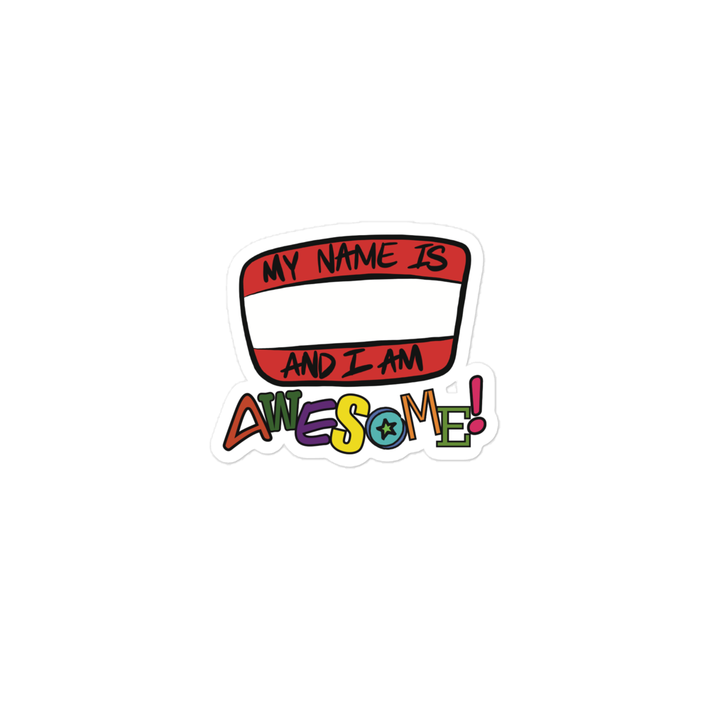 “I am Awesome!” Sticker Logo - Bubble-free stickers