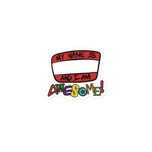 “I am Awesome!” Sticker Logo - Bubble-free stickers