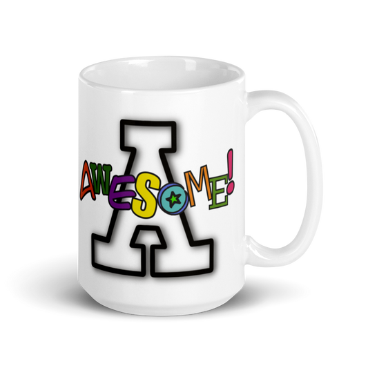 Capital Awesome - White glossy mug