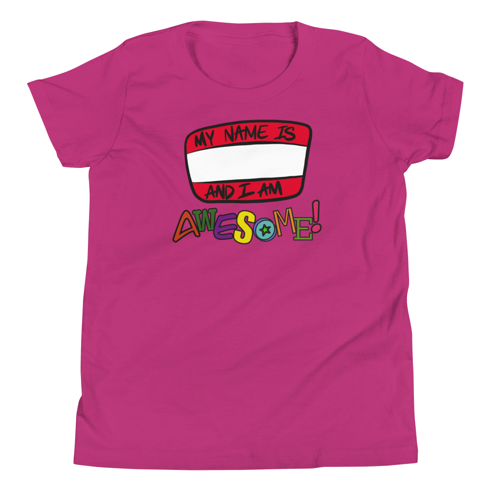 “I am Awesome!” Sticker Logo - Youth Short Sleeve T-Shirt
