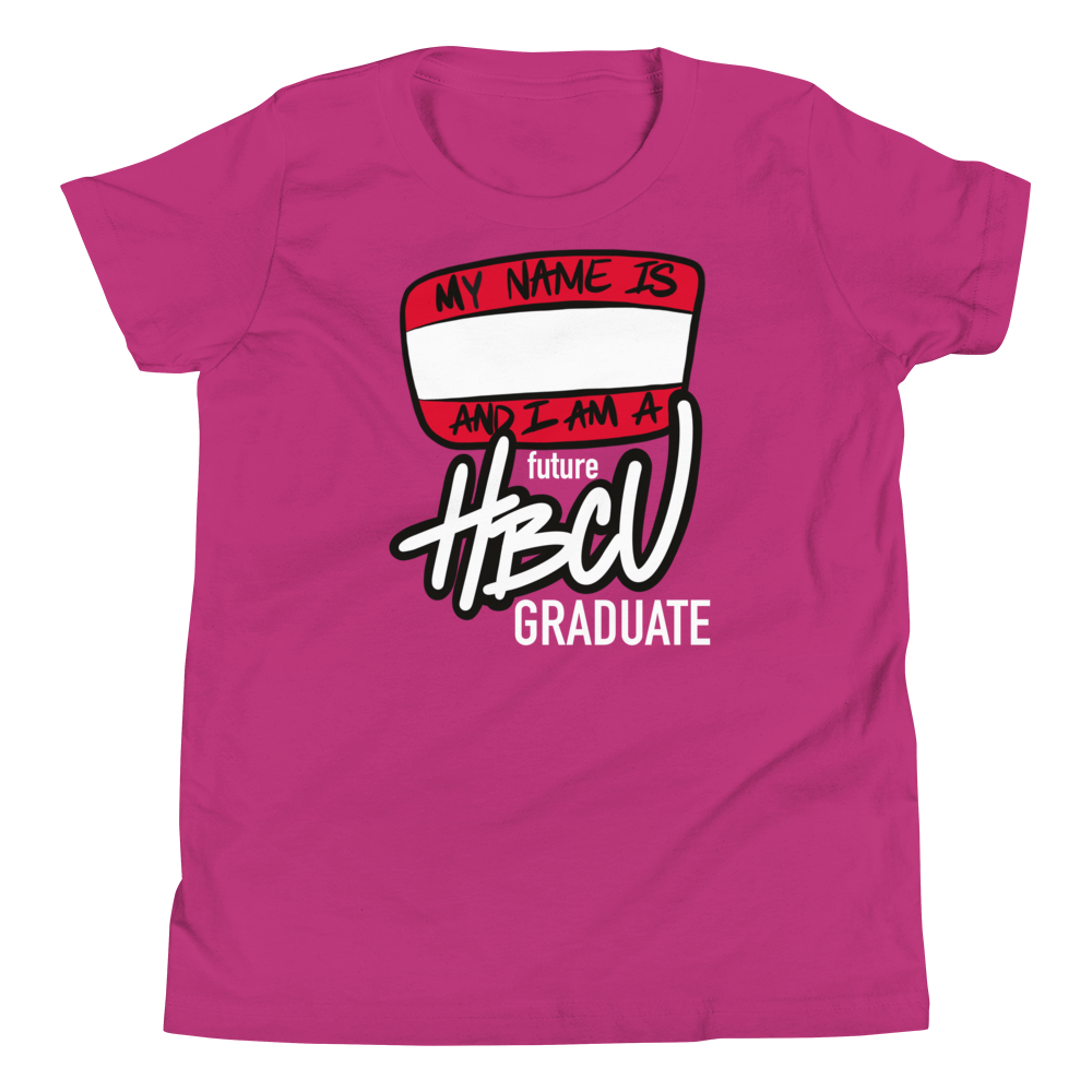 Future HBCU Grad (white lettering) - Youth Short Sleeve T-Shirt