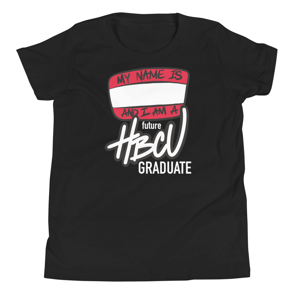 Future HBCU Grad (white lettering) - Youth Short Sleeve T-Shirt