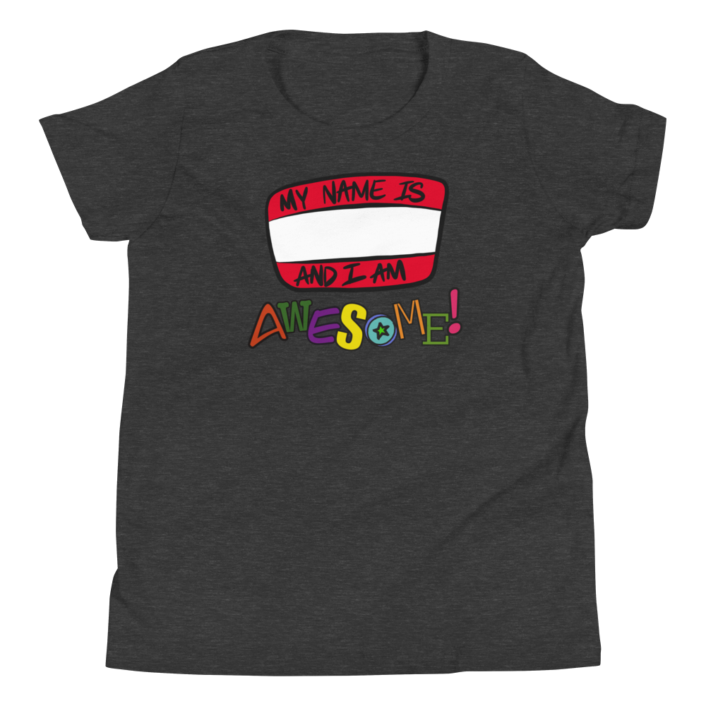 “I am Awesome!” Sticker Logo - Youth Short Sleeve T-Shirt