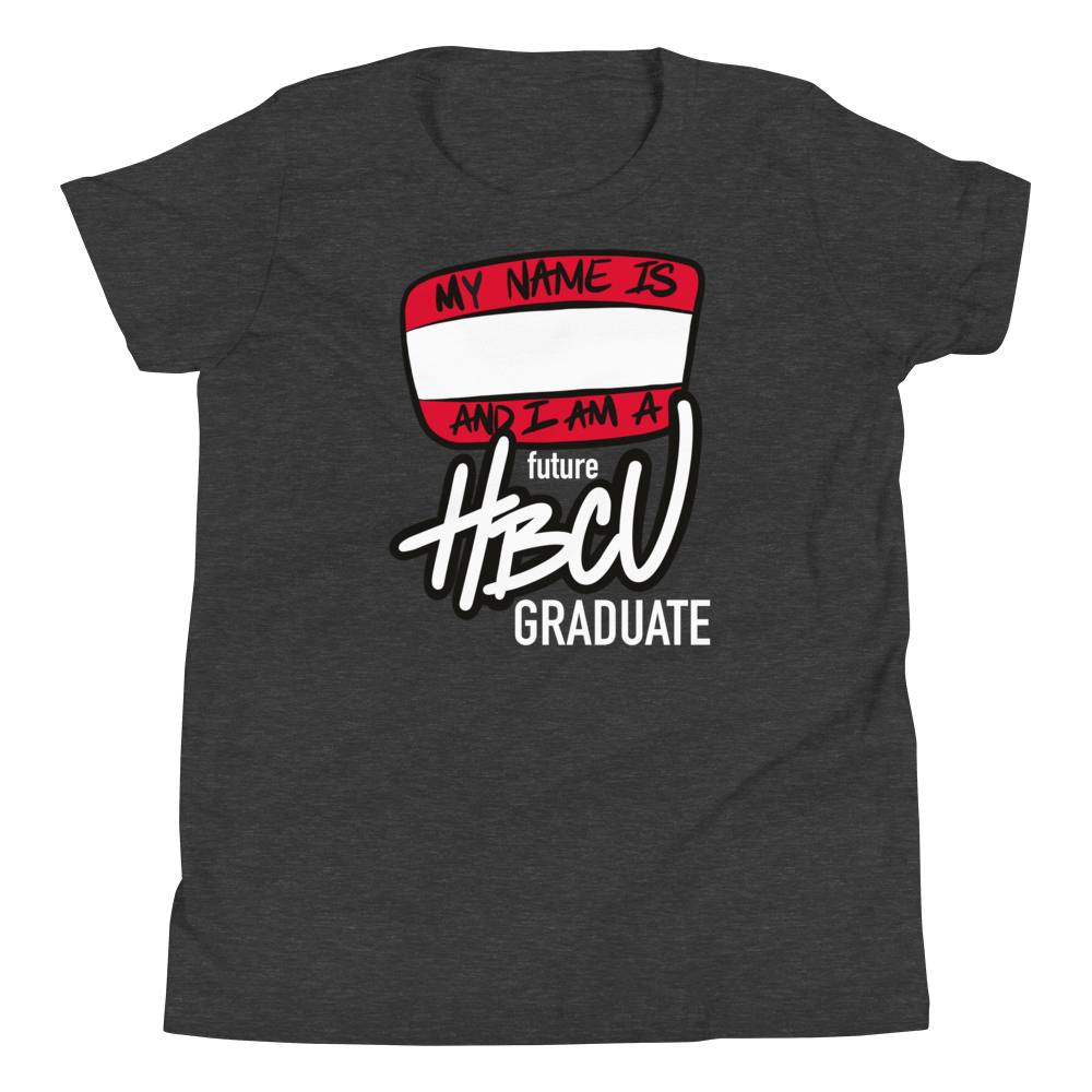 Future HBCU Grad (white lettering) - Youth Short Sleeve T-Shirt