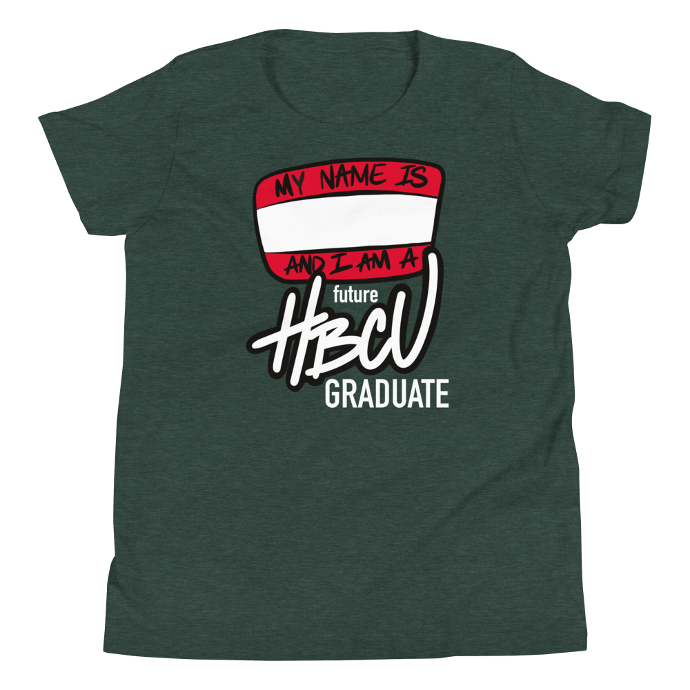 Future HBCU Grad (white lettering) - Youth Short Sleeve T-Shirt