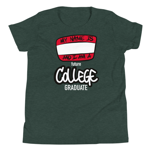 Future College Grad (white lettering) - Youth Short Sleeve T-Shirt