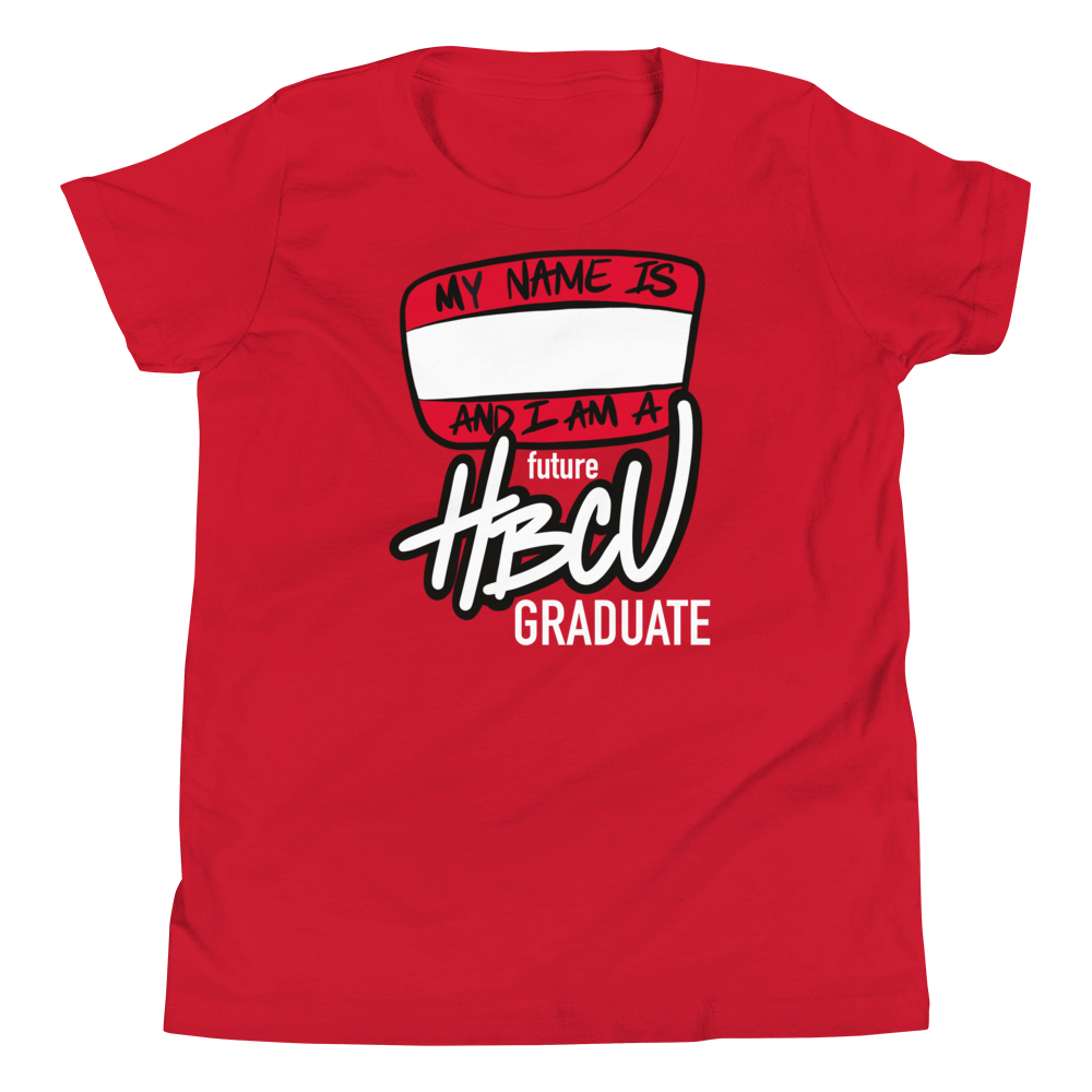 Future HBCU Grad (white lettering) - Youth Short Sleeve T-Shirt