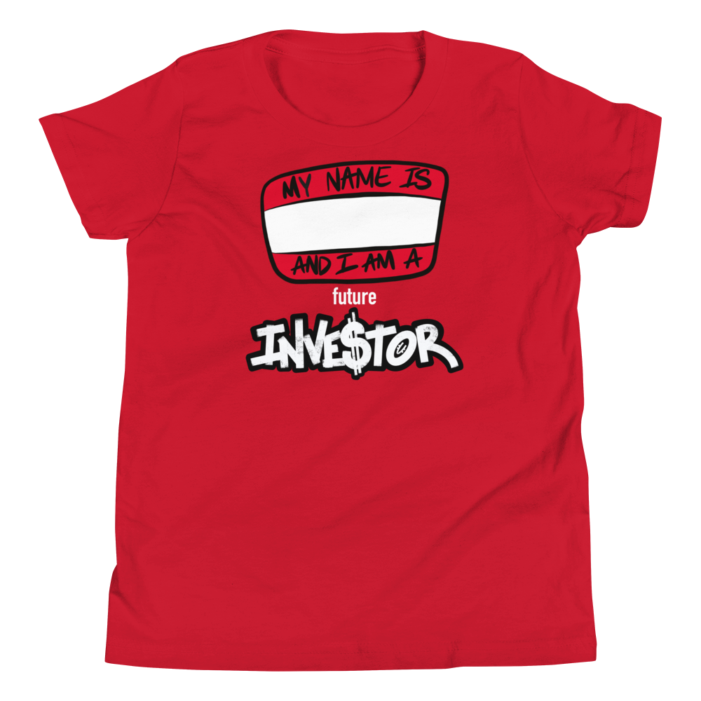 Future Investor (white lettering) - Youth Short Sleeve T-Shirt